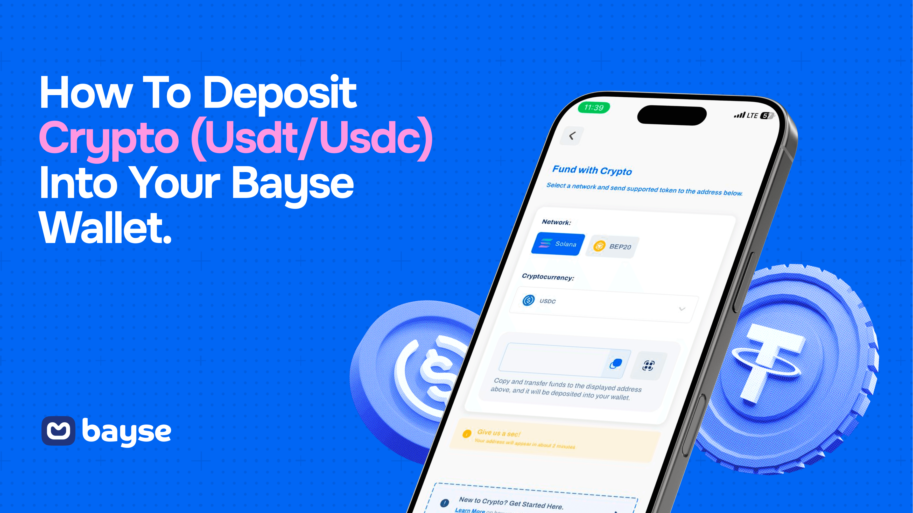 How to Deposit Crypto (USDT/USDC) into Your Bayse Wallet